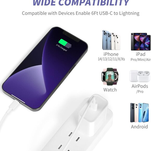 TWO - iPhone Chargers - Fast Charging - White iPhone 14/13/12/11 - Picture 4 of 4